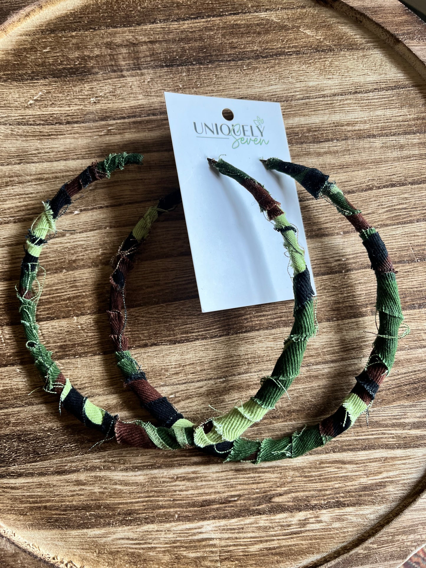 Large Camo Hoops