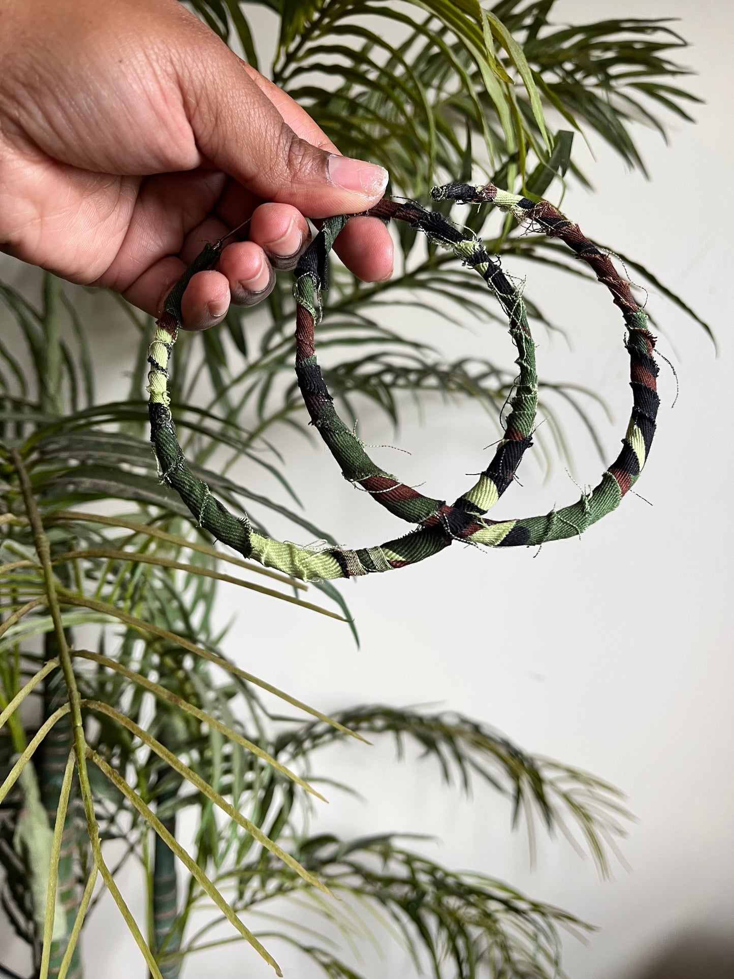 Large Camo Hoops